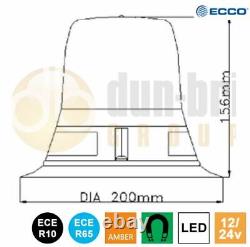 ECCO 400 12V/24V Magnetic R65 LED Amber Flashing Strobe Recovery Beacon