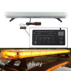 Emergency Flashing Lamp Bar Beacon 51'' 96 LED Amber Car Strobe Light Warning