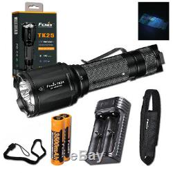 Fenix TK25UV 1000lm Tactical UV Flashlight + 2x Rechargeable Batteries & Charger