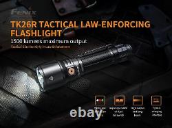 Fenix TK26R 1500 Lumen Flashlight with Extra Battery and LumenTac Battery Case