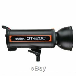 GODOX 3X QT-1200 1200W High Speed Studio Strobe Flash Softbox Trigger Light Kit