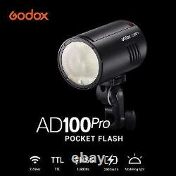 GODOX AD100 Pro Portable Flash Head Strobe 100WS TTL / HSS with Dome Diffuser