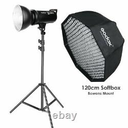 GODOX DE300II 300Ws Studio Strobe Flash Light Lamp + 120cm Grid Softbox Stand