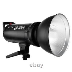 GODOX DE300II 300Ws Studio Strobe Flash Light Lamp + 120cm Softbox Stand