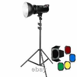 GODOX DE300II 300Ws Studio Strobe Flash Light Lamp with Barn Door Grid Stand