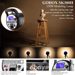 GODOX SK300II 300Ws GN58 5600K Studio Strobe Light Bowens Mount Flash With BD-04