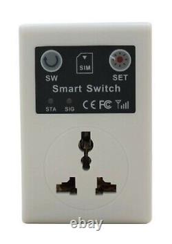 GSM Wall Socket Relay Switch with Siren & Flashing Strobe Light