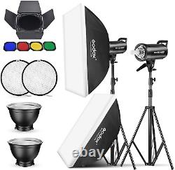 Godox 2 Pack SK400II 800Ws Photo Speedlite Studio Flash Strobe Monolight Bowens