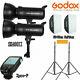 Godox 2pcs Sk400ii 400w Studio Strobe Flash Light Lamp + Xpro-n Trigger + Gift