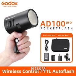 Godox AD100 Pro 100W 2.4g Strobe 1/8000 HSS Pocket Camera Flash Light Speedlite