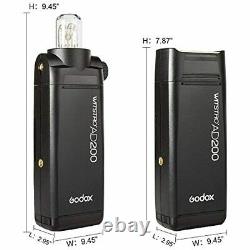 Godox AD200 200Ws 2.4G TTL Pocket Flash Strobe 1/8000s HSS Flash Bare Bulb/Speed