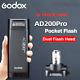 Godox Ad200 Pro Ad200pro 200ws 2.4g Pocket Flash Strobe Ttl 1/8000 Hss Speedlite