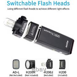 Godox AD200 Pro AD200Pro 200Ws 2.4G Pocket Flash Strobe TTL 1/8000 HSS Speedlite