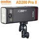 Godox Ad200pro Ii Outdoor Pocket Flash Light Ttl Hss 1/8000s Camera Speedlite