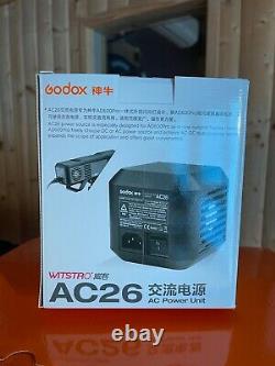 Godox AD600 Pro battery strobe plus AC 26 mains power adapter