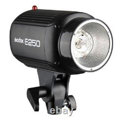 Godox E250 Studio LED Headlight Flash Strobe Photo Video+Reflective Umbrella Set