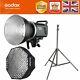 Godox Ms300 2.4g Studio Flash Bowens Mount + 95cm Softbox With Grid +light Stand