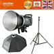 Godox Ms300 300w 2.4g Studio Flash Bowens Mount + 95cm Softbox+2m Light Stand