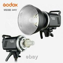 Godox MS300 GN58 2.4G Studio Strobe Head Monolight Bowens Sftbox Light Stand