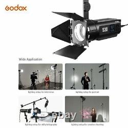 Godox S30 30W 5600K Continuous LED Light Strobe Light Studio Lamp & Barn Door