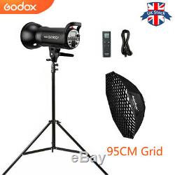 Godox SK300II 300Ws GN58 Flash Strobe Speedlite+95cm Grid Softbox+2m light stand