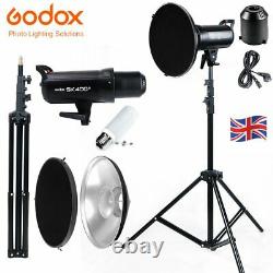 Godox SK400II 2.4G 400Ws Studio Flash Strobe + 2M Light Stand + Grid Beauty Dish