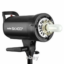 Godox SK400II 400W 2.4G Studio Flash Strobe Light +95cm Grid Softbox 2m Stand UK