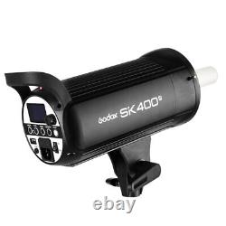 Godox SK400II 5600K 2.4G Studio Flash Strobe Light + Bowens Reflector + 60° Grid