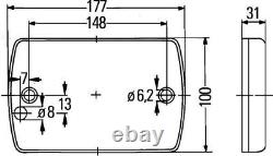 HELLA Strobe-Type Beacon Flashing Warning Light LED 12V 24V (2XD 965 429-001)