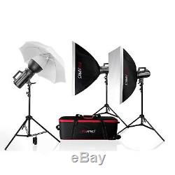 Home Studio Flash Kit Strobe School Portrait 600Ws Photo Lighting set Bowens S