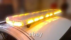IC360 1200mm Amber LED Recovery Lightbar Flashing Beacon 12V Bolt Mount