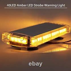 Justech 40LEDs Car Emergency Bar 40W 21 Flash Modes Recovery Warning Strobe