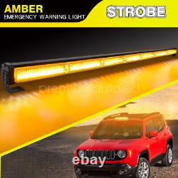 LED Amber Light Bar Strobe Flashing Beacon Recovery Warning-100cm 1000mm 1m 43
