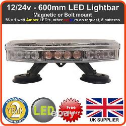 LED Recovery Light bar 600mm 12/24v Flashing Beacon Truck Warning Light Strobes