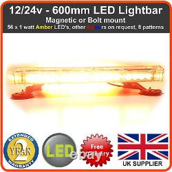 LED Recovery Light bar 600mm 12/24v Flashing Beacon Truck Warning Light Strobes