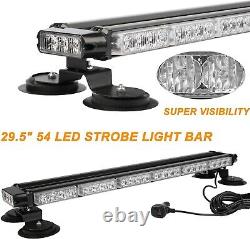 LED Strobe Light Bar High Intensity Magnetic Base Safety Tow Trucks