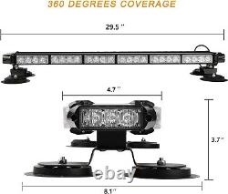 LED Strobe Light Bar High Intensity Magnetic Base Safety Tow Trucks