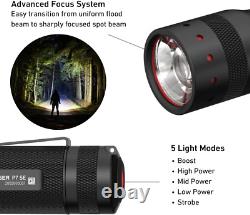 Ledlenser P7 SE Battery Operated LED Torch, Super Bright Flash Light Strobe Up