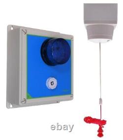 Long Range Wireless Disabled Toilet Pull Switch Alarm & Flashing Strobe Light
