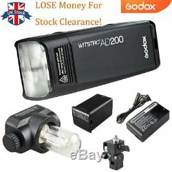 Lose Money Godox AD200 200W 2.4G TTL Flash Strobe 1/8000s HSS Pocket Flash Light