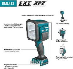 Makita DML812 18V LXT Cordless LED Flashlight Flood/Spot/Strobe Light, TOOL ONLY