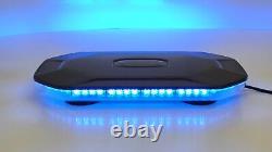 Mini Magnetic BLUE Flashing LED Strobe Beacon Light Bar 12v 24v Warning