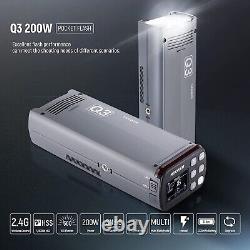 NEEWER Q3 200Ws 2.4G TTL Flash (2nd Version), 1/8000 HSS GN58 Strobe Light