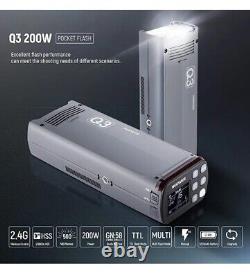 NEEWER Q3 200Ws 2.4G TTL Flash (2nd Version), 1/8000 HSS GN58 Strobe Light