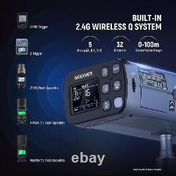 NEEWER Q3 200Ws 2.4G TTL Flash (2nd Version), 1/8000 HSS GN58 Strobe Light UK