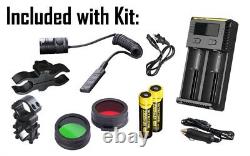 NITECORE MT42 1800 lm Hunting & Search Flashlight with Mounts, Batteries & Charger