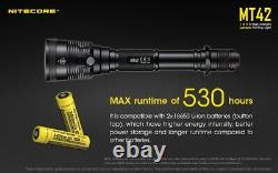 NITECORE MT42 1800 lm Hunting & Search Flashlight with Mounts, Batteries & Charger