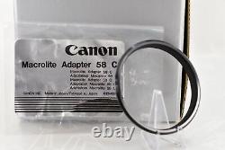 Near MINT+++ Canon ML-3 Macro Ring Lite Flash withMacrolite Adapter 58 C