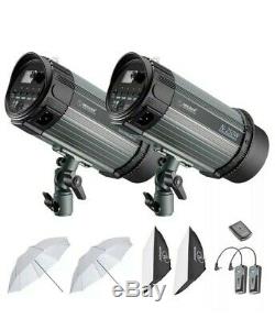 Neewer 2 PACK 250W (500w) Studio Strobe Flash Monolight Photography Lighting Kit