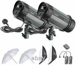 Neewer 600W Studio Strobe Flash Photography Lighting Kit(2) 300W Monolight, (2)